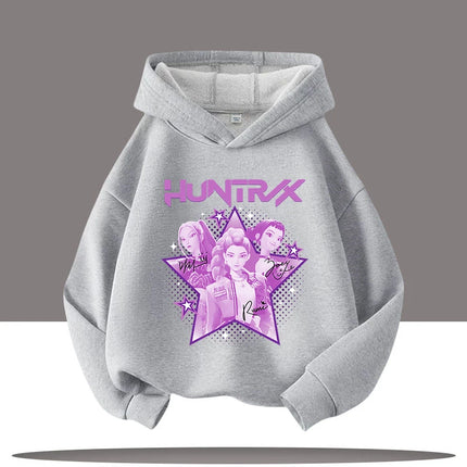 Y2K KPop Demon Hunters Hoodies Teenage Girls Boys Rumi KPop Demon Hunters Hoody Autumn Casual Long Sleeve Children's Clothing