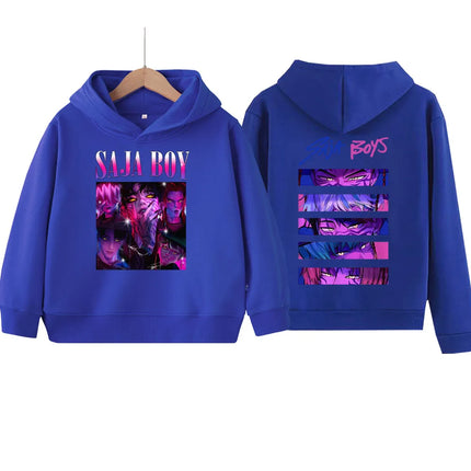Anime Kpop Demon Hunter Saja Boys Children-Hoodie Harajuku Hip Hop Pullover Tops Sweatshirt Gift