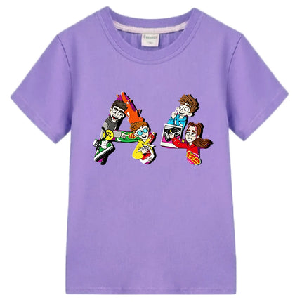 Футболка A4 TEAM Short Sleeve Children T Shirts Summer 100% Cotton Boy Girl vlad a4 Lamba Shirt Tops Casual y2k kids clothes