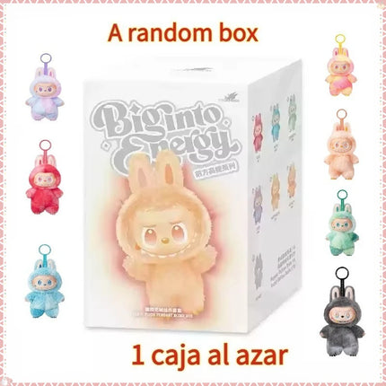New Labubu Blind Box Have A Seat Series BIG INTO ENERGY Flocking Model Toy  Kawaii Monster 3rd Keychain  Decorations Gift