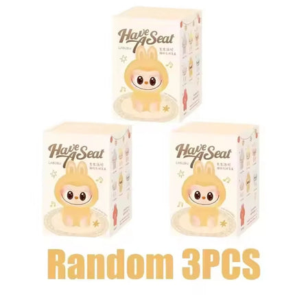 Mini Cute Labubu The Monsters Dolls Cardiac Macarone Kawai Guess Bag Figure Model Bag Keychain Decor 1:1 Replica For Xmas Gift