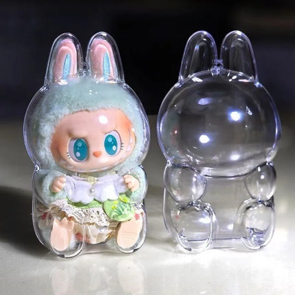 Labubu Protector Case Labubu V1V2V3 Suitable For wearing clothes Loose Less Crowded Protective Acrylic Storage Case Transparent