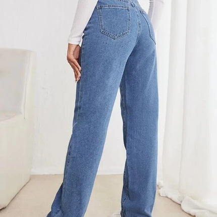Women's jeans loose slimming European and American all-match slimming straight pants