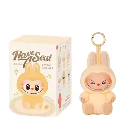 For Labubu Kawaii Monster V3 Blind Box Series PVC Labubu Macaron Pendant Doll Monster Keychain Birthday Christmas Gift