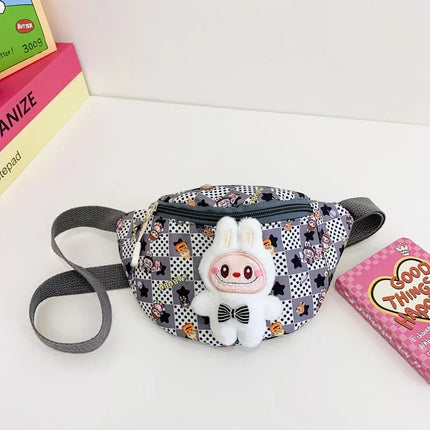Cute Cartoon Girl Kids Single Shoulder Bag Fashion Casual Crossbody Snack Mobile Phone Small Bag Kawaii Chest Backpack Kid Gift