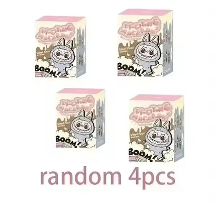 For Labubu Kawaii Monster V3 Blind Box Series PVC Labubu Macaron Pendant Doll Monster Keychain Birthday Christmas Gift