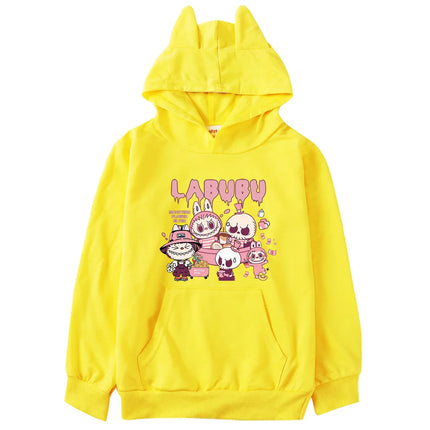 Labubu  Hoodie Kids Comic Graphic Sweatshirt Teenager Boys Fashion Streetwear Baby Girls Pullover Coats Children Clothing