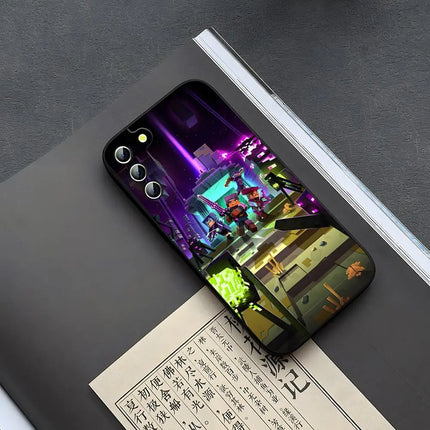 Game M-MineS C-CraftEs Phone Case For Samsung Galaxy S24 S22 S23 S25 S21 Ultra Fe Plus A16 A34 A54 A55 A14 A53 Coque