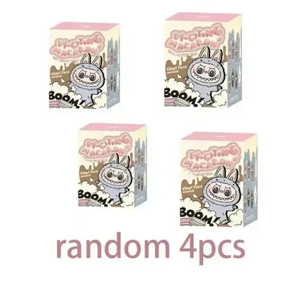 For 2025 Labubu Heartbeat Macaron Enamel Monster Face Blind Box PVC Statue Desktop Decoration Cute Doll Kids Birthday Gift