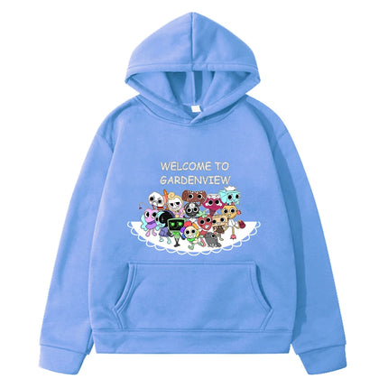 Kawaii Autumn hoodies Dandys World anime hoodie  Fleece Sweatshirt Cartoon Pullover boys jacket  y2k sudadera kids clothes girls