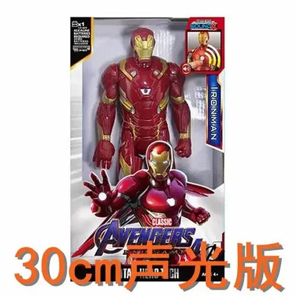 Hot 30cm Marvel Figure Avengers Endgame Captain Justice Sound Led Light Super Hero Dolls Toys Pvc Action Figure Model Kids Toy