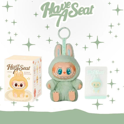 In Stock Hot Anime Figure Labubu Have A Seat Series PVC Pendant Doll Model Toy Kawaii Monster Replica Keychain Toy Birthday Gift