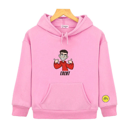Kid's Merch A4 GLENT Hoodies for Teen Girls Baby Boys Clothes Thicked Toddler Sweatshirt Casual Family Clothing Мерч А4 Pullover