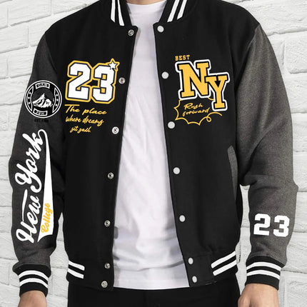 The Place Where Dreamy Got Baseball Uniform Man Lucky Number 23 Hoodie fur-liner Fleece  Men American Jacket Spring Autumn Tops