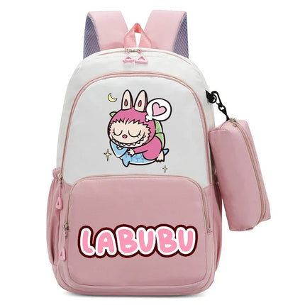 Large Capacity Backpacks Pencil Bag Cartoon Printed Animals Schoolbag Boys Girls Book Stationery Storage Bags Gift