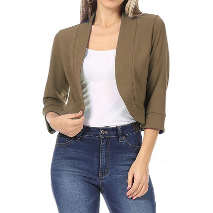 Women Fashion Long Sleeve Cardigan Casual Suit Jacket Spring Female Top Autumn Professional Wear Korean Coat S-5XL