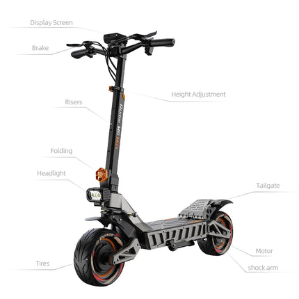 Ruitoo M6Max Dual Motor 5600W 60V27AH Fast Electrical Scooter Factory Direct Sale Adult Electric Scooter