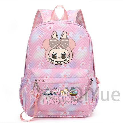 Cute Cartoon Backpack Teenager Girl Zimomo Knapsack Mokoko Charm Junior Student Casual Commute Back To School Waterproof Bags