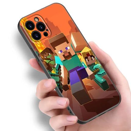 Hot My Mini World Game Black Silicone Phone Case For Apple iPhone 12 13 Mini 11 14 15 16 Pro Max 7 8 Plus