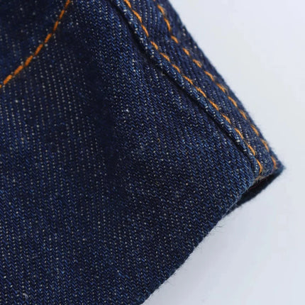 TRAFZA Vintage Casual Chic Women Cowboy Suit Single Breasted Loose Jackets Long Pants Fashion 2025 Spring Summer Denim Suits