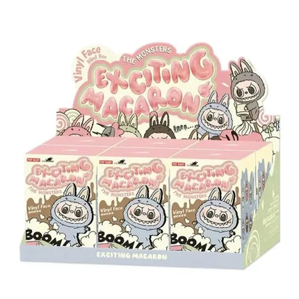 1:1 Replica Popmart Labubu The Monster Series Blind Box Toys Macarone Doll Model Keychain Backpack pendant Mystery Box kids Gift
