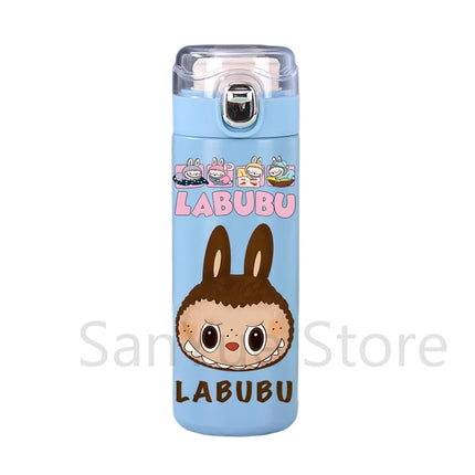 400Ml Water Bottle Cartoon Printed Thermos Cup Pocket Stainless Steel Thermal Coffee Mug Vacuum Insulated Flask Cup Kid Gift