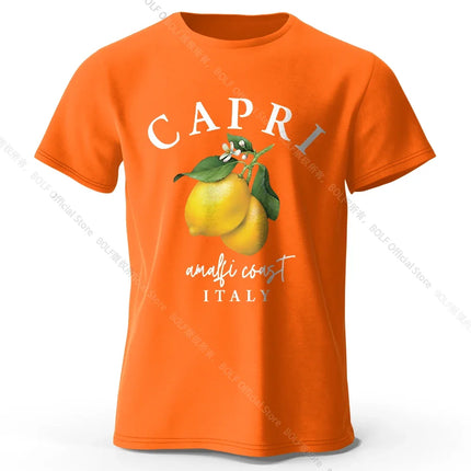 Modern Lemon Graphic Tee 100% Cotton - Clean Contemporary Design Breathable Everyday Essential