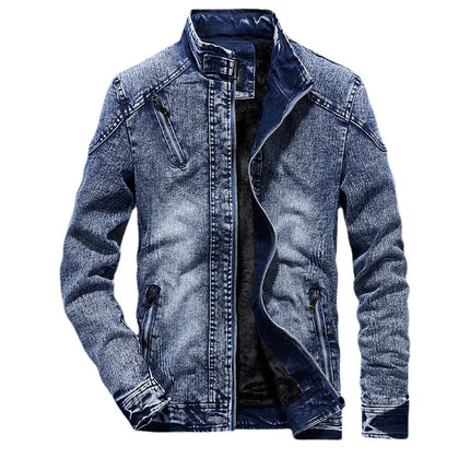 Men's Vintage Denim Jacket ,Gray, Blue Cotton Coat Men, Spring and Autumn New Male TopsOvercoat Man Outerwear