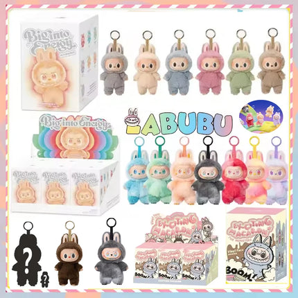 For Labubu The Monsters Heartbeat Macaron Enamel Face Pvc Figurine Tabletop Ornament Kawaii Doll Kid Christmas Gift