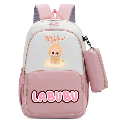 Large Capacity Backpacks Pencil Bag Cartoon Printed Animals Schoolbag Boys Girls Book Stationery Storage Bags Gift