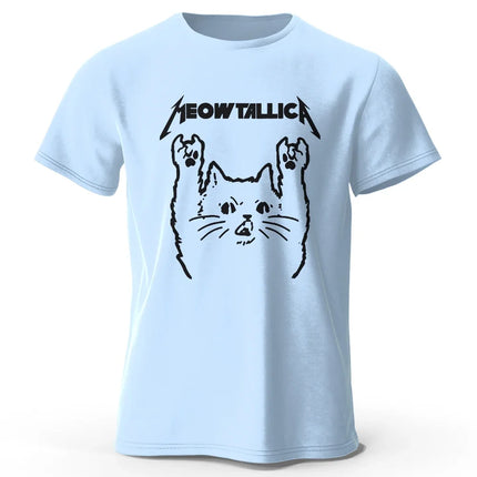 Chibi Cat Anime Printed 100% Cotton T-Shirt, Ultra Soft Round Neck Short Sleeve Tee for Men & Women