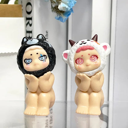 Labubu Car Mounted Labubu Handmade Doll Blind Box Trendy Play Super Cute Birthday Gift Girl Desktop Pendant