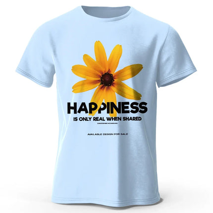 Autumn Chrysanthemum Print Tee 100% Cotton - Kawaii Floral Design Soft & Stylish Everyday Wear