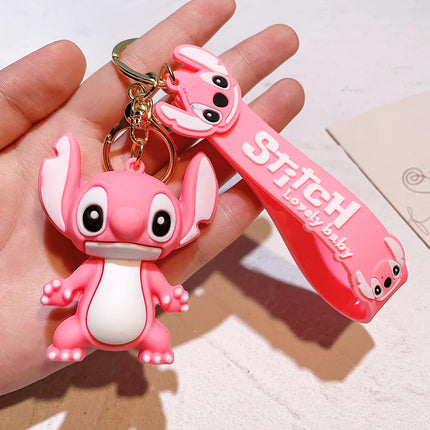 5Set 20PCS Wholesale Stitch Disney Keychain Figure Toy Cute Supple Cartoon Character Toy Keychain Pendant Fan Kid Birthday Gifts