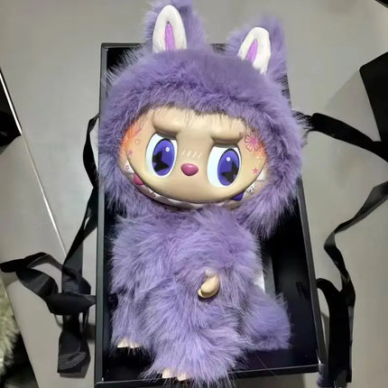 38cm Zimomo Big Angel The Monster Labubu Series Blind Box Replica Creative Plush Doll Figure Vinyl Pendant Ornament Collect Gift