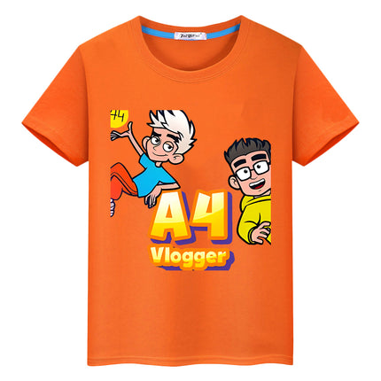 мерч A4 Print pride tshirt boys Kawaii Short Tops anime Tees y2k one piece Влад Бумага А4 100% Cotton T-shirt  kids clothes girl