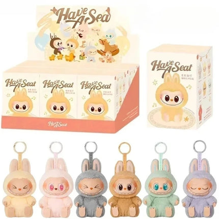 2025 New Lafubu V3 Generation Series THE MONSTERS Have a Seat  Vinyl Face Plush Toy Series Blind Box Heartbeat Macaron 3rd