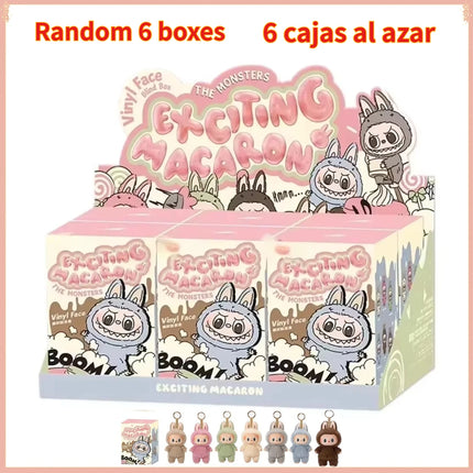 High Quality Macaron The Monsters Labubu Sitting Party Vinyl Plush Blind Box Decorative Surprise Box Doll Collection Gift