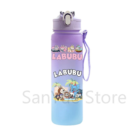 750Ml Cute Cartoon Printed Water Bottle Teenger Student Large Capacity Drinking Portable Outdoor Sport Water Cup Kid Gift