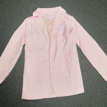 Women Lapel Slim Cardigan Suit Coat Fashion Casual Suit Polo Neck Slim Fit Blazer Long Sleeve Jacket Coat