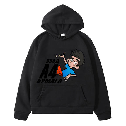 Влад a4 Бумага kids anime hoodie Autumn Fleece Sweatshirt y2k sudadera pullover Casual Merch A4 Jacket Hoodies boy girls clothes