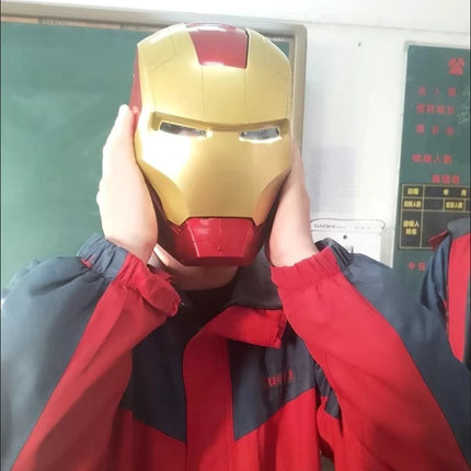 2025 Hot Marvel Avengers Iron Man Helmet Adult Kids Model Cosplay 1:1 Light Led Ironman Mask Action Figure Toys Birthday Gifts
