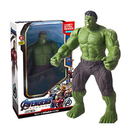 New Marvel Spiderman Hulk Ironman Anime Action Figure Toy Christmas Gift Pvc Movable Joints Luminous Doll Collection Model Toys