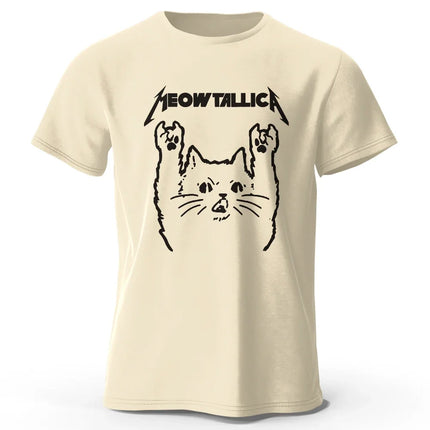 Chibi Cat Anime Printed 100% Cotton T-Shirt, Ultra Soft Round Neck Short Sleeve Tee for Men & Women