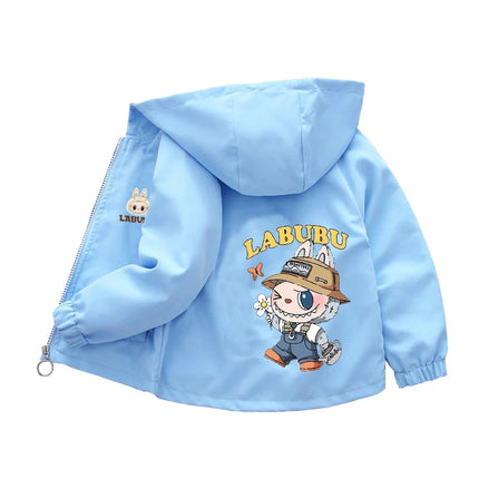Kids labubu Clothes Autumn Baby Boys Girls Jacket Fashion Cartoon Stitch Print Outerwear for Kids Clothes Children Summer Coat