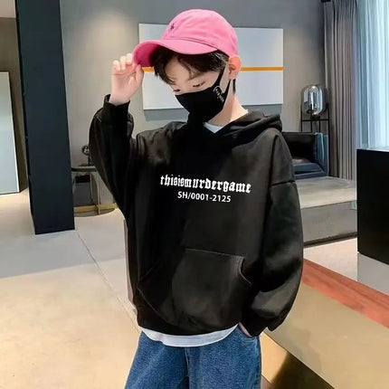 2023 Spring & Autumn Boys Hoodies Sweatshirts Korean Fashion Streetwear Hoodies Casual Children's Clothing Pullover Sweatshirs