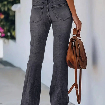 New hot women's horn jeans high waist slimming Denim pants