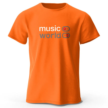 Men's Music World Printed T-Shirt 100% Cotton Oversized Classic Funny Graphic Tees for Men Women Summer Tops