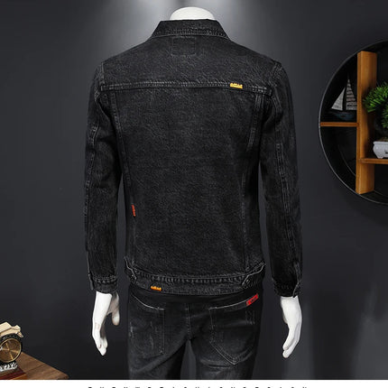 The Main Promotion of New Explosive Top Coat Spring and Autumn New Men's Trend with Popular Solid Color Denim Jacket Clothing
