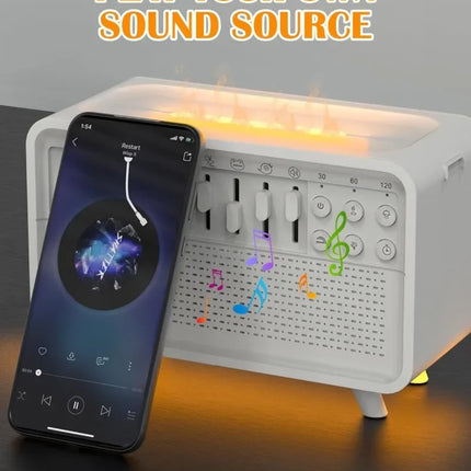 4 in 1 HIFI Bluetooth Speaker White Noise Sleep Aid Night Light Humidifier Machine with Free Combination of 8 Goup Nature Sound